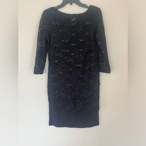 Ronni Nicole Black Lace Cocktail Dress